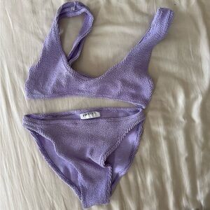 You Swim Lilac Textured Bikini, one size fits all